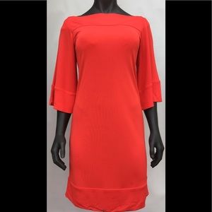 Diane Von Furstenberg red gothic sleeves dress sz2